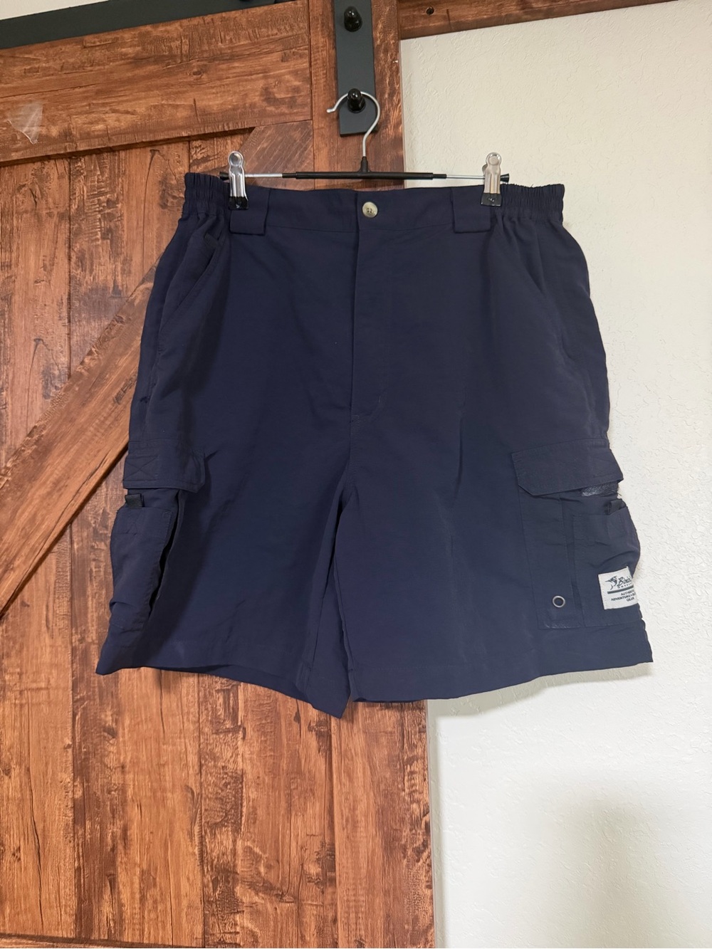 Bimini Bay Men Outfitter LTD Nylon Cargo Fishing, Hiking Shorts Blue Size 36